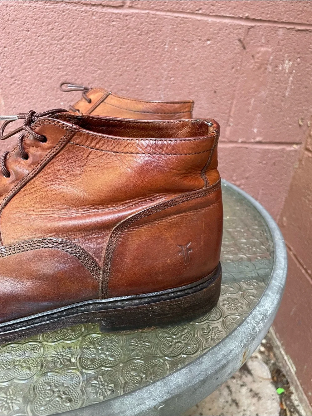 Frye Brown Leather Vintage Chukka Ankle Boots Size 9.5 D